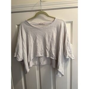 We the Free White Cropped t shirt XSmall Oversized